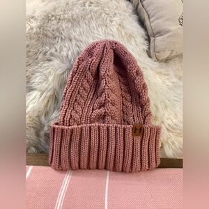 Pink Knit Beanie